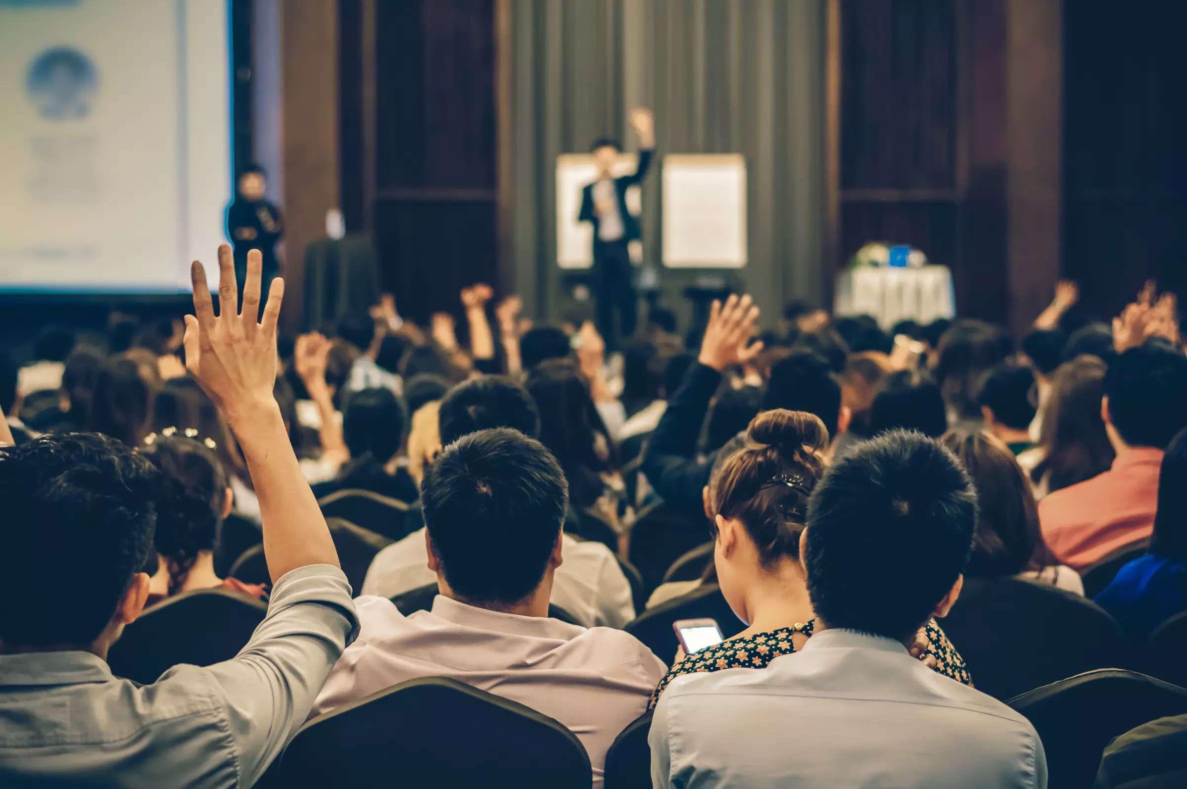 people listening to a lecture